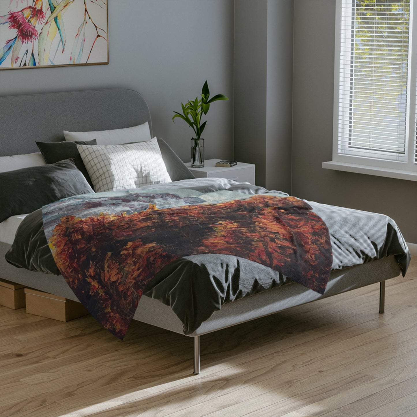 Golden Autumn Sunrise - Microfiber Blanket