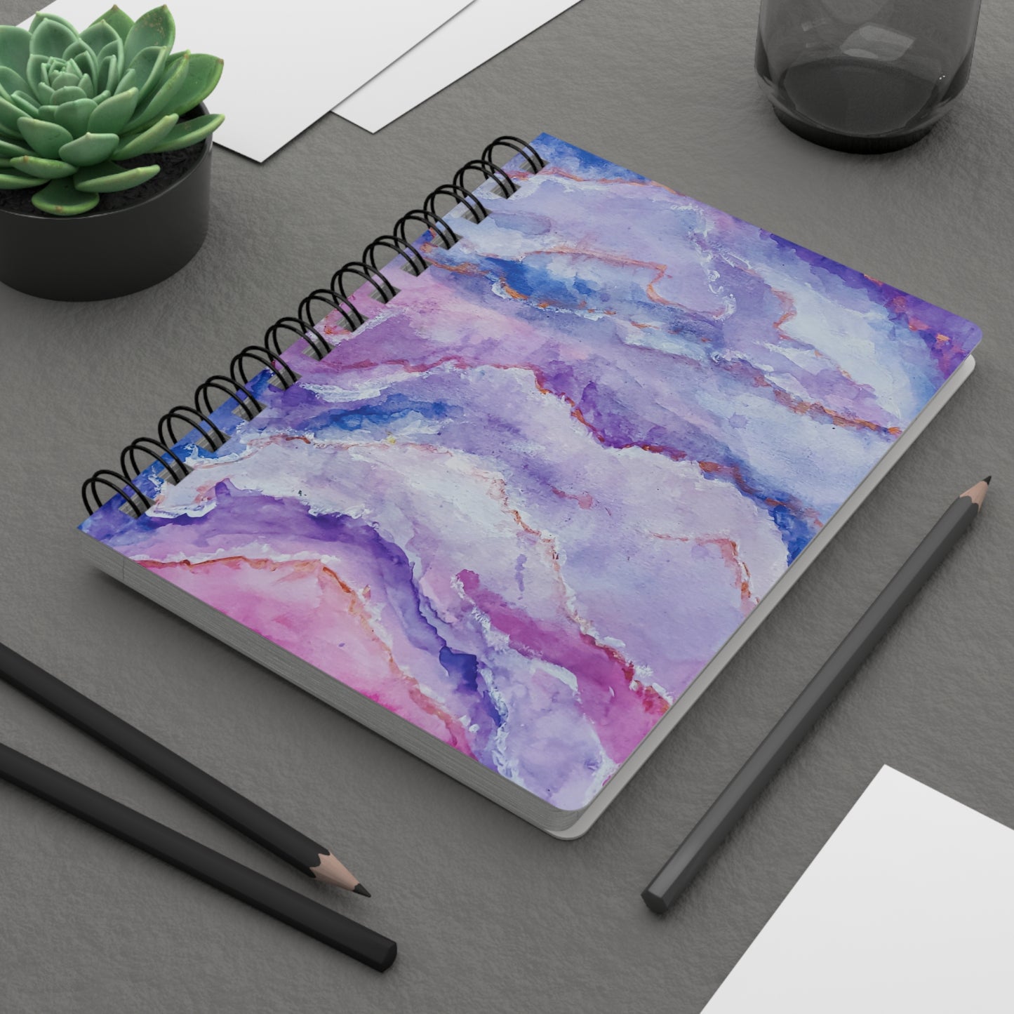 Marbled Dreams - Spiral Notebook