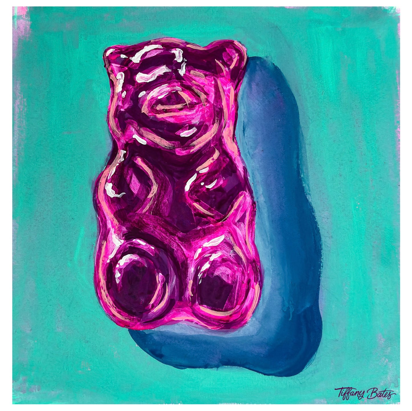 Gummy Bear Glow - Original Gouache Painting