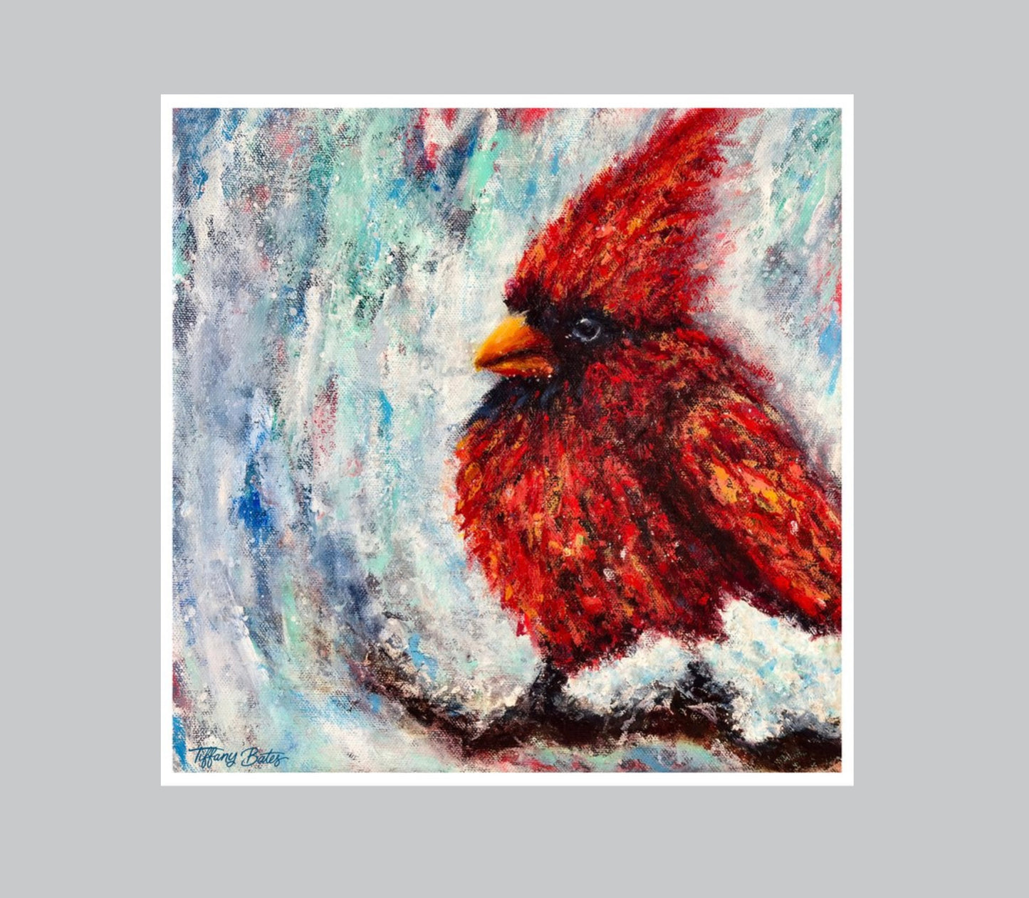 Fire and Frost Cardinal - Fine Art Print - Multiple Sizes