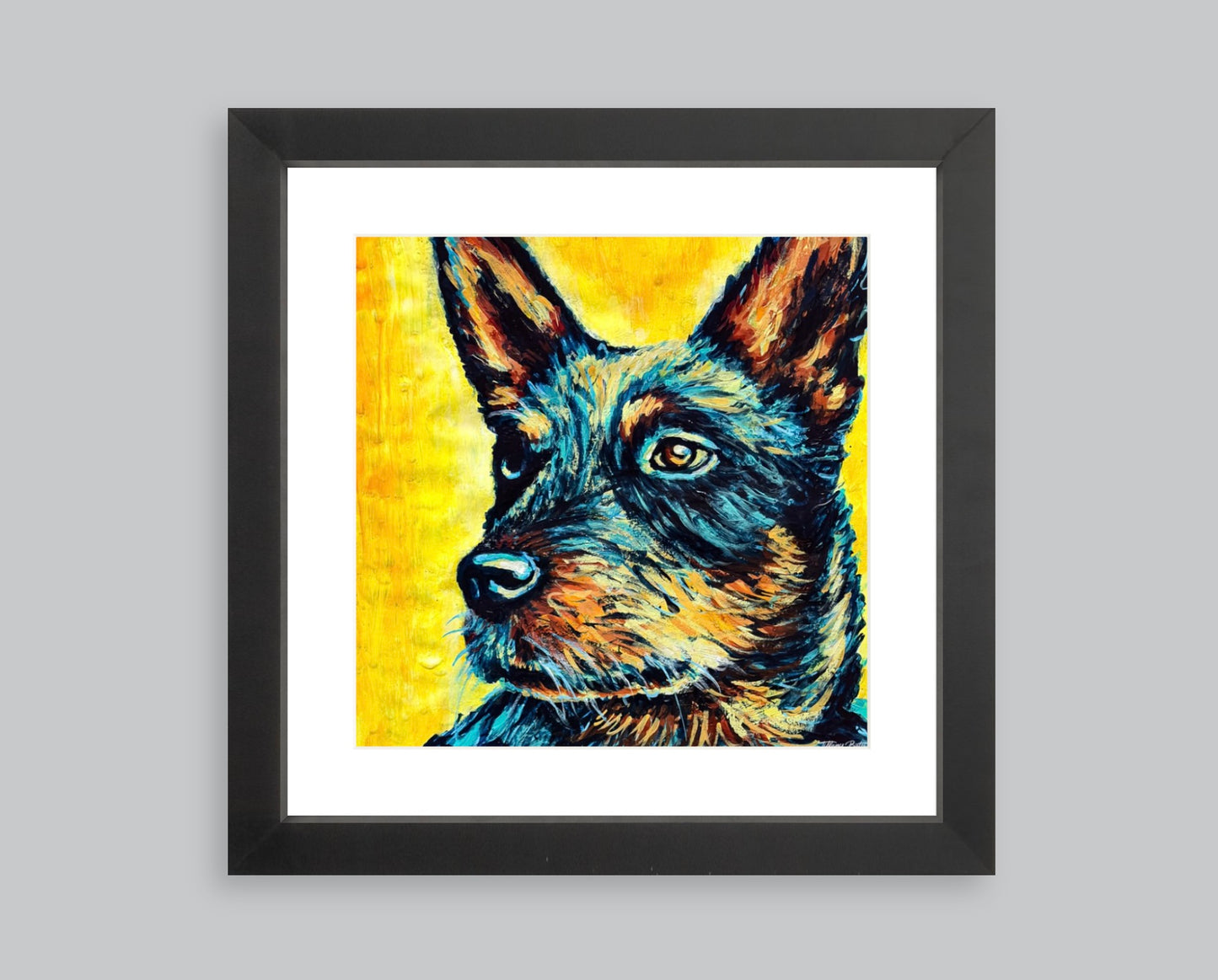 Starry Eyed Heeler - Framed Art Print