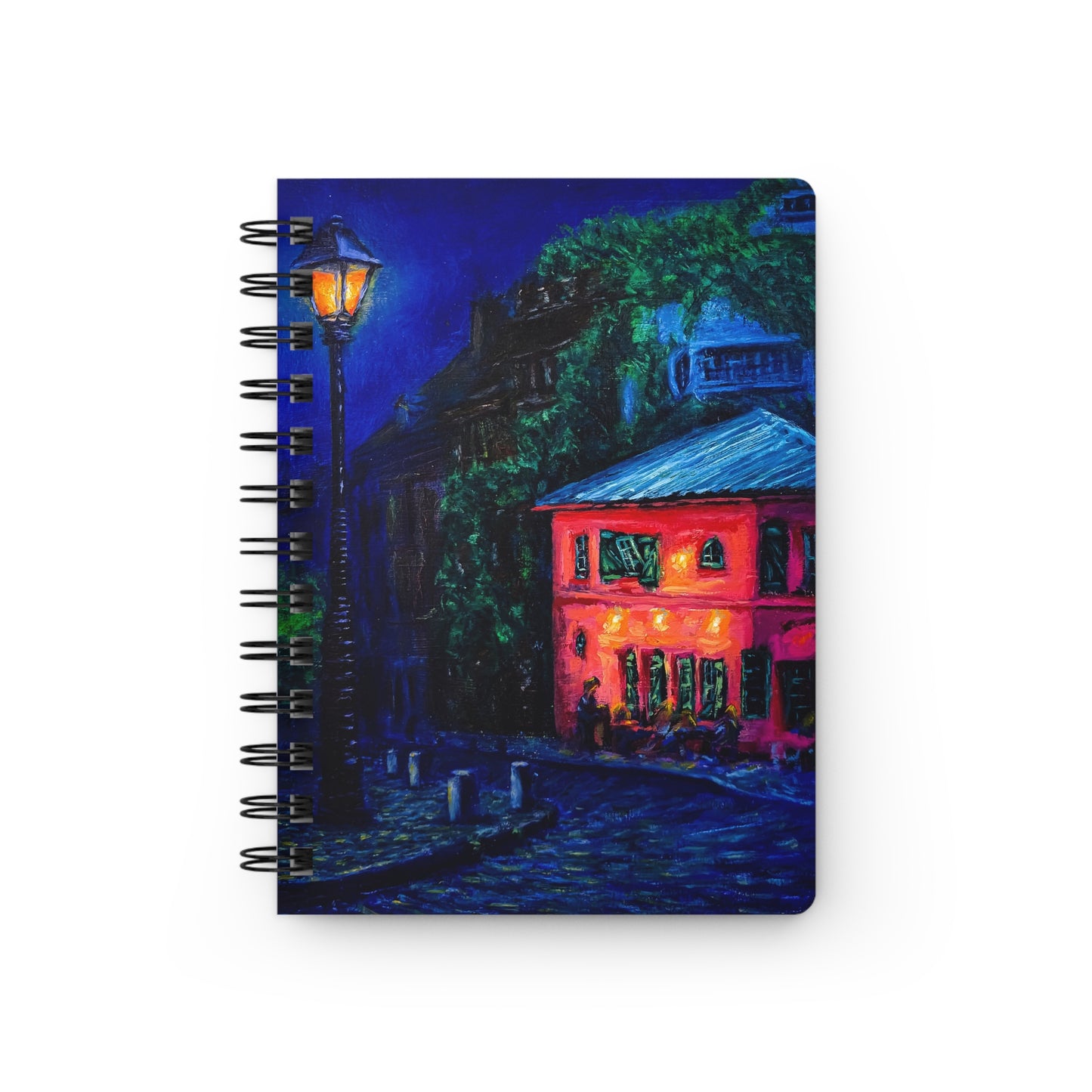 Cafe After Dark - Spiral Notebook