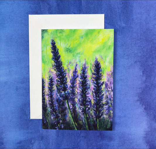 Lavender Fields Forever - Greeting Card