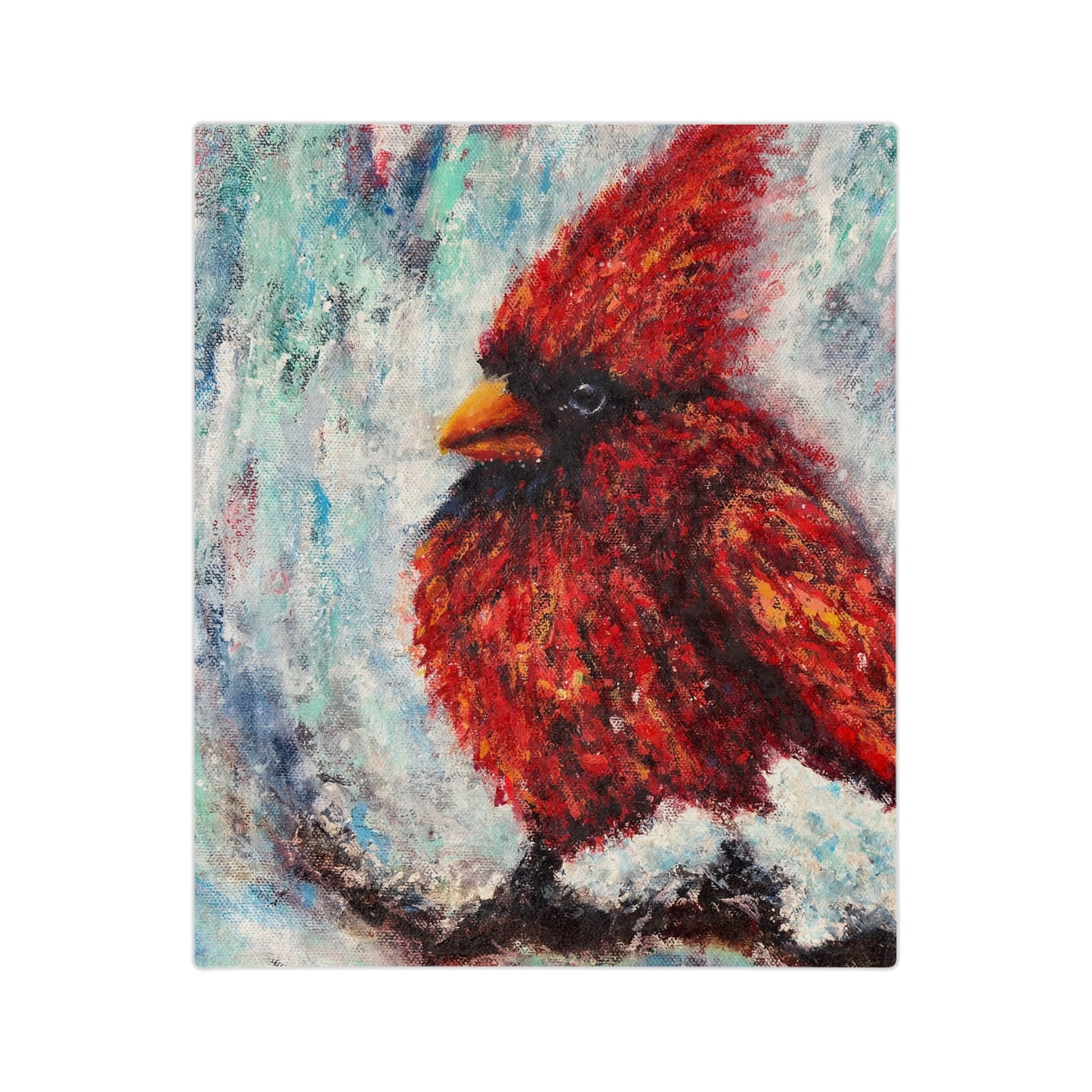 Frost & Fire Cardinal - Microfiber Blanket