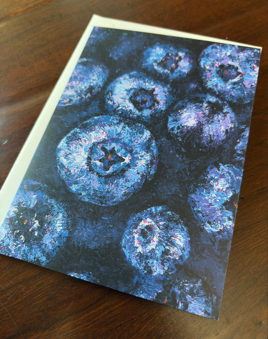 Blueberry Bounty - Greeting Card