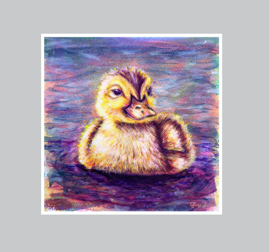 Darling Duckling - Fine Art Print - 8” x 8”