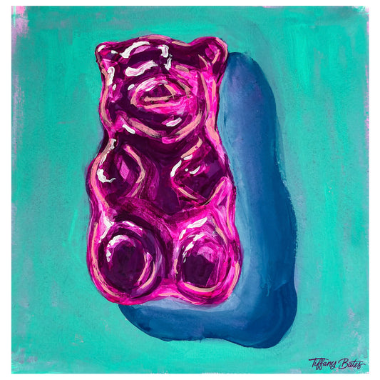 Gummy Bear Glow - Original Gouache Painting